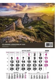 Kalendarz jednodzielny 2026 Mix wzor�w (wybierany losowo)