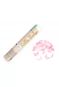 PartyDeco Tuba z motylkami r�owymi 20cm