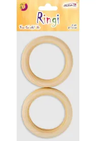 Aliga Ringi drewniane 7,5cm 4 szt