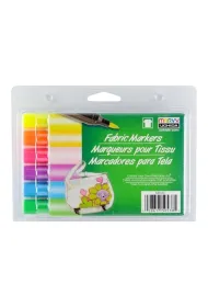 Marvy Markery tekstylne fluo 6 kolor�w