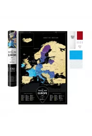 Mapa zdrapka - Travel Map Black Europe