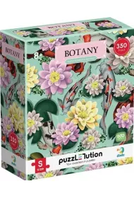 Puzzle 350 el. Hard-S Botanika: Kwiaty lotosu i ryby Dodo
