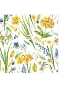 Serwetka Lunch Watercolour Spring Floral Pattern SDWI008701