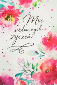 Karnet okazjonalny B6 z kopert� Urodziny Kwiaty PAN DRAGON STAR-163