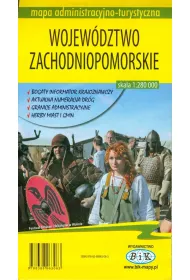 Mapa administracyjno-turystyczna Wojew�dztwo zachodniopomorskie 1:280 000