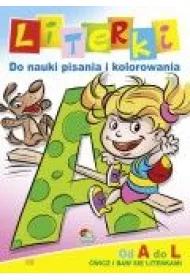 Literki do nauki pisania i kolorowania. Od A do L