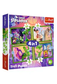 Puzzle 4w1 - �wiat Smoka Diplodoka (35+48+54+70 el.) Trefl
