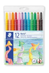 Staedtler Twistery woskowe Noris Club, 12 kolor�w, w etui 12 szt.