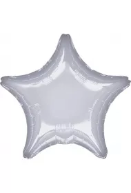 Amscan Balon foliowy metalik srebrny gwiazda luzem 48cm