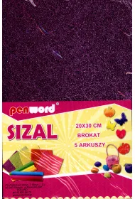 Polsirhurt Sizal w arkuszach brokatowy 20x30 '5