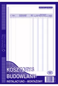 Kosztorys budowlany instalacyjno-montaowy 602-1