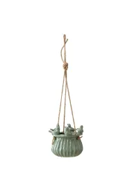 Boltze Ceramiczna donica wiszca Maruno zielona