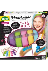 Kreda do w�os�w zmywalna 5 kolor�w + naklejki Lena