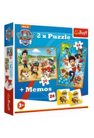 Puzzle Psi Patrol na ratunek + memos Trefl
