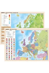 Podk�adka na biurko Europa polityczno-fizyczna 1:12 000 000 dwustronna