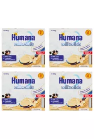 Humana Milk Minis Deserek mleczny po 8. miesicu kaszka waniliowa Zestaw 4 x 400 g