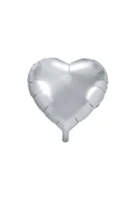 PartyDeco Balon foliowy serce srebrny 45cm
