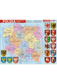 Puzzle ramkowe 72 el. Polska administracyjna Demart
