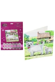 Diamentowa mozika Westie pieski 18x18cm Pro Kids