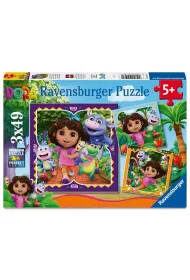 Puzzle dla dzieci 2D 3x49 el. Dora Ravensburger