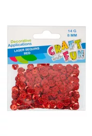 Craft with Fun Cekiny laser czerwone 8mm, 14g