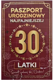 Yeku Karnet Urodziny 30 Nowy paszport damskie