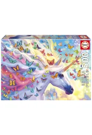 Puzzle 500 el. Jednoro�ec i kolorowe motyle Educa