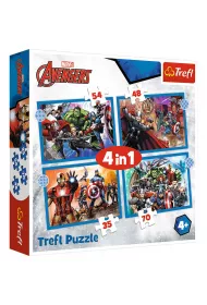Puzzle 4w1 Odwani Avengersi Trefl