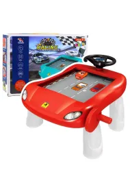 Symulator jazdy manualny czerwony LeanToys