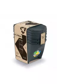Prosperplast Keden kosz na mieci sortibox - antracyt eco wood 3 x 25 l