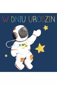 Clear Creations Karnet kwadrat CL4208_PO Urodziny Kosmonauta