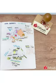 Stempel mapa Europy Colorado