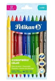 Herlitz Flamastry Colorella Duo dwustronne 10kol. PELIKAN