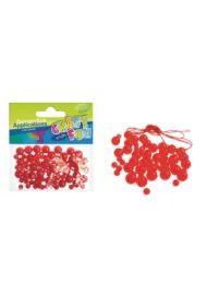 Craft with Fun Ozdoba dek.koraliki plast.czerw.80szt.327047