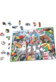 Puzzle Uk�adanka Weso�e ptaki �wiata Maxi Larsen