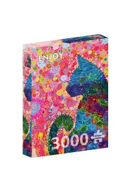 Puzzle 3000 Kolorowy kot Enjoy