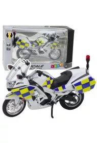 Motocykl policyjny ze �wiat�em i d�wi�kiem 1:12 LeanToys