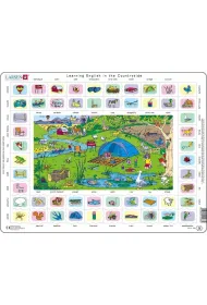 Puzzle maxi ramkowe 70 el. Learning English by the Countryside Larsen