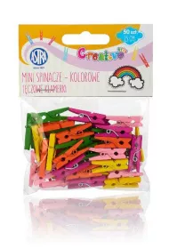Astra Mini spinacze T�czowe klamerki 50 szt.