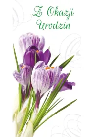 Stamp Karnet Flowers Urodziny wz�r nr 2