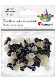 Titanum Oczy do maskotek plastikowe z mocowaniem 9mm 30 szt.