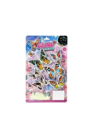 Adar Naklejki fluo na �cian� motyle 34,5x21,5x1,5cm