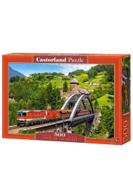Puzzle 500 el. Train ON the Bridge Castorland