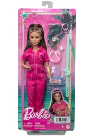 Barbie. Lalka r�owy kombinezon HPL76 Mattel