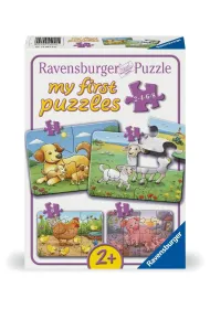 Puzzle dla dzieci Rodzina zwierz�t 2+4+6+8 el. Ravensburger