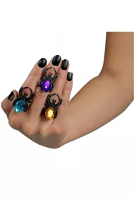 Arpex Halloweenowe pier�cionki - paj�ki 4 szt.