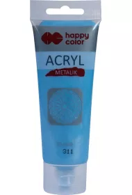 Happy Color Farba akrylowa metalik tiffany niebieski 75ml