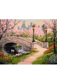 Ideyka Malowanie po numerach - Park wiosenny 30x40cm