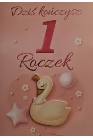 Yeku Karnet Urodziny Roczek dziewczynka