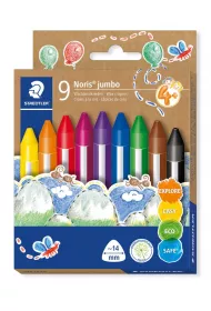 Kredki woskowe trjktne Jumbo Noris 9 kolorw Staedtler